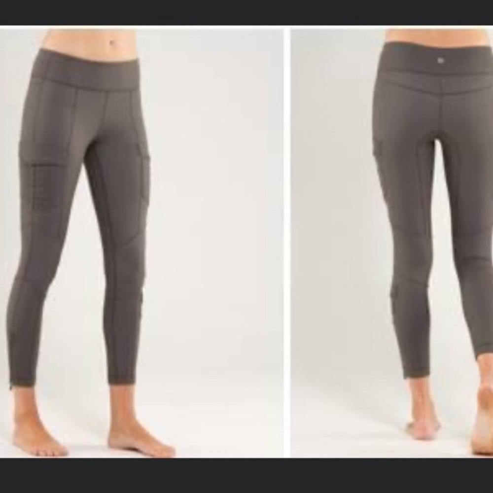 Lululemon Denim Ankle Zipper Cargo Pocket Leggings 4
